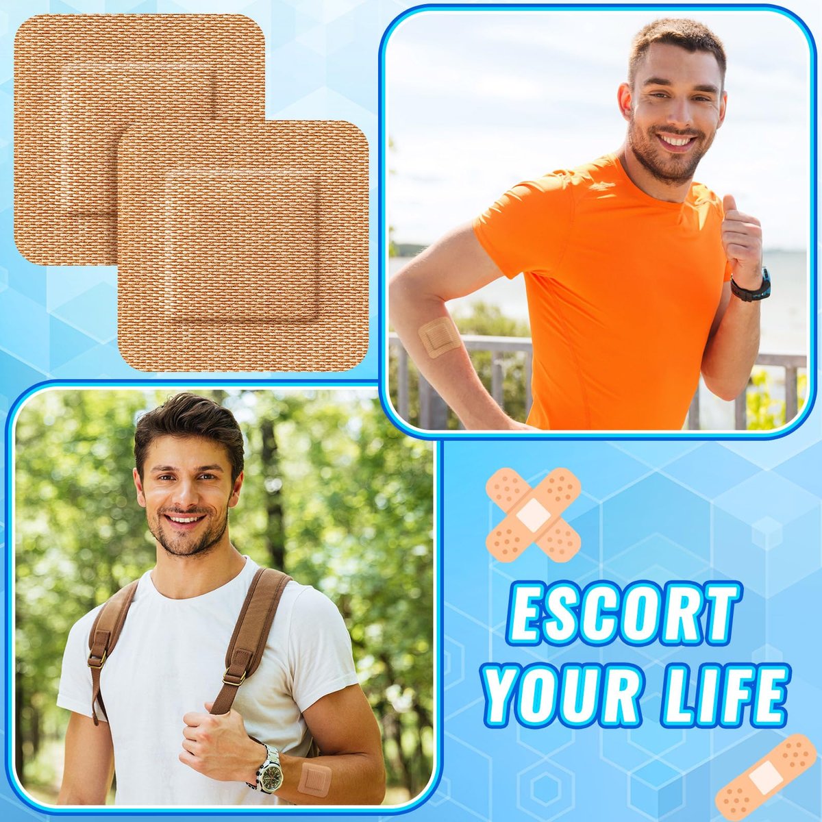Marsui 200 Pcs Klebepflaster Quadratisch Beige Flexible Wundschnellverband Nicht Latex Fingerkuppe für Kleine Schnitte Wundversorgung Diskret Erste Hilfe und Verdeckt Hautstellen (1,5")