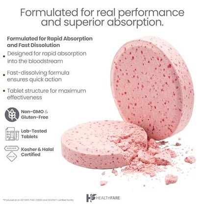HealthFare Chrompicolinat 1000 mcg | 400 vegane Tabletten | Hochabsorbierendes Mineralstoffpräparat | Unterstützt gesunden Zuckerstoffwechsel & Nährstoffaufnahme | Non-GMO, glutenfrei | Hergestellt in den USA