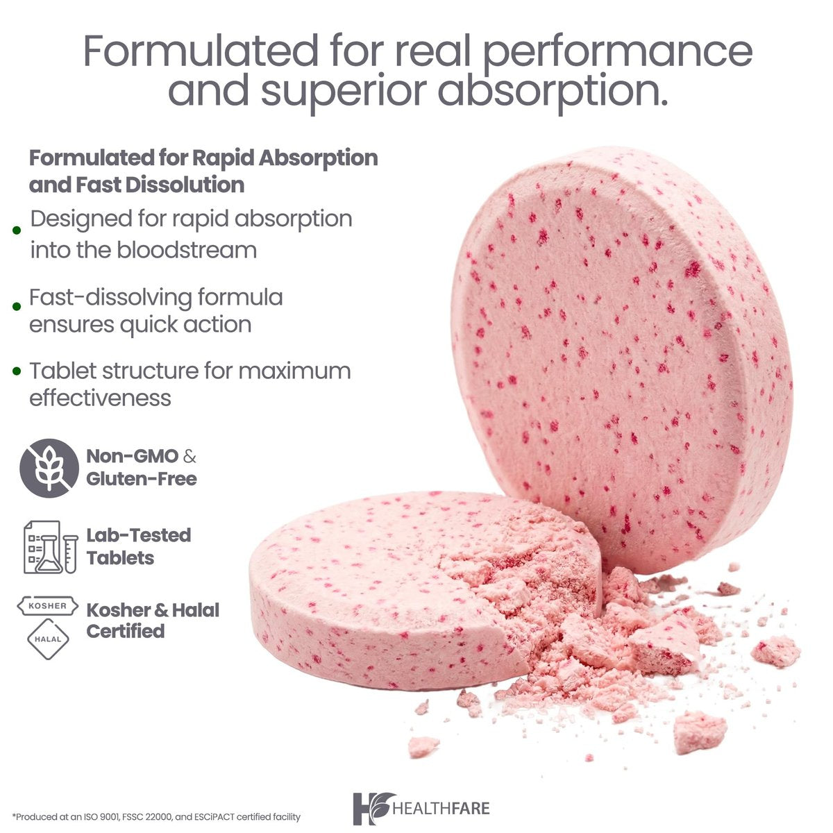 HealthFare Chrompicolinat 1000 mcg | 400 vegane Tabletten | Hochabsorbierendes Mineralstoffpräparat | Unterstützt gesunden Zuckerstoffwechsel & Nährstoffaufnahme | Non-GMO, glutenfrei | Hergestellt in den USA
