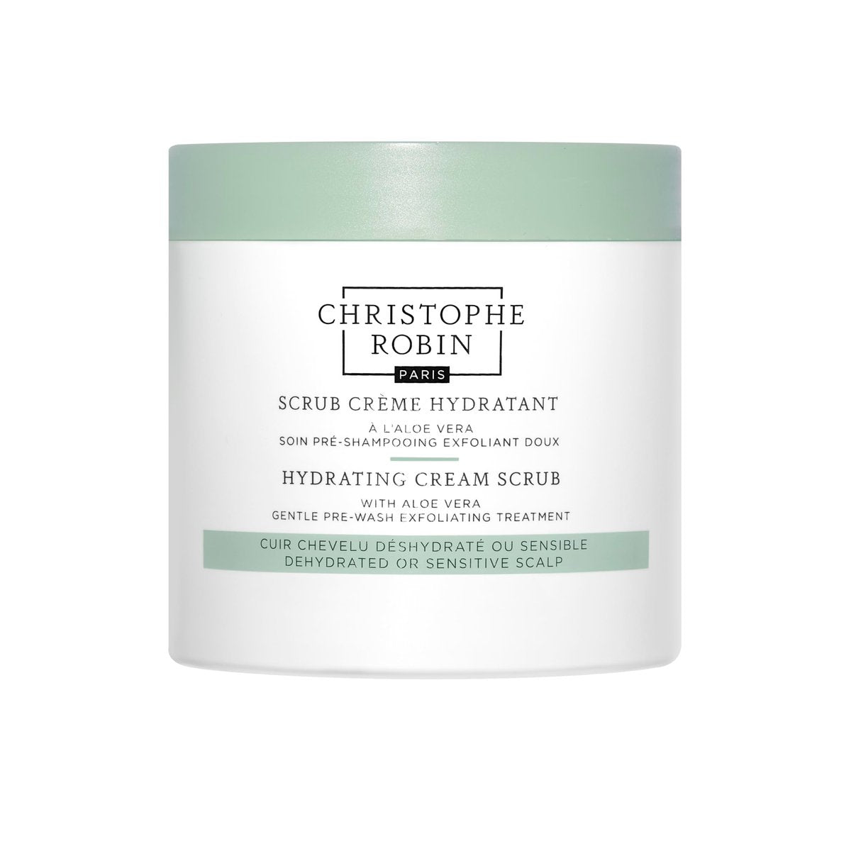 Christophe Robin Feuchtigkeitsspendendes Peeling-Creme mit Aloe Vera - Feuchtigkeitsspendende Haarbehandlung vor der Haarwäsche - 250 ml