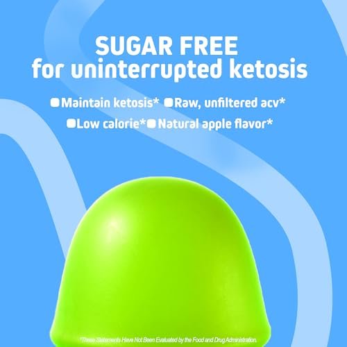 Herbtonics Keto Apfelessig Gummis | Verdauung & Detox | GLP-1 Unterstützung | Zuckerfreie BHB-Formel für Keto – Roh-Apfelessig mit der Mutter – 60 vegane ACV Gummis