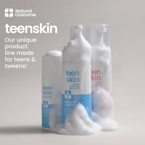 natural outcome Teen Skin Face Wash Duo | Sanfte, schäumende Gesichtsreinigung für Jungen & Mädchen | Nicht-toxische Inhaltsstoffe | Ideal für Teenager, Pre-Teens & Kinder zur Vorbeugung von Akne | Zwei 150-ml-Flaschen