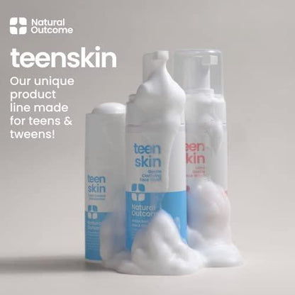 natural outcome Teen Skin Face Wash Duo | Sanfte, schäumende Gesichtsreinigung für Jungen & Mädchen | Nicht-toxische Inhaltsstoffe | Ideal für Teenager, Pre-Teens & Kinder zur Vorbeugung von Akne | Zwei 150-ml-Flaschen