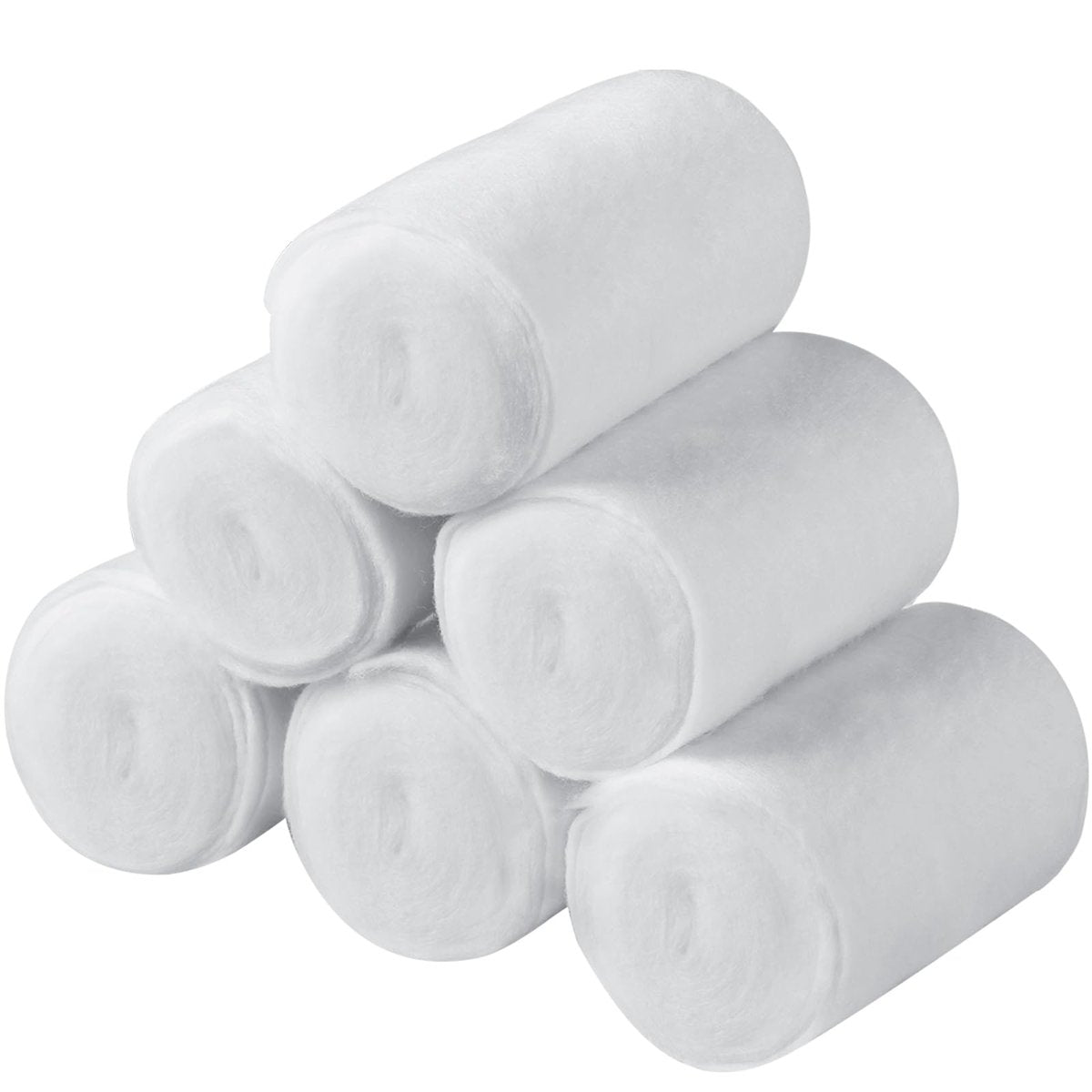 Nuanchu 6 Rollen Gips-Polsterung weich, einzeln verpackt, zur Verwendung mit Gipsbinde, für Halloween-Wrap, Kunstprojekte, Körperabdrücke, Maskenbau, Basteln (5 cm x 2,7 m)