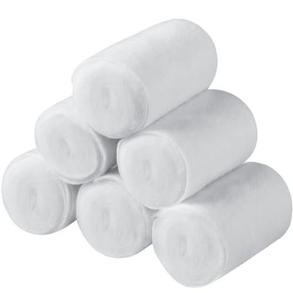 Nuanchu 6 Rollen Gips-Polsterung weich, einzeln verpackt, zur Verwendung mit Gipsbinde, für Halloween-Wrap, Kunstprojekte, Körperabdrücke, Maskenbau, Basteln (5 cm x 2,7 m)