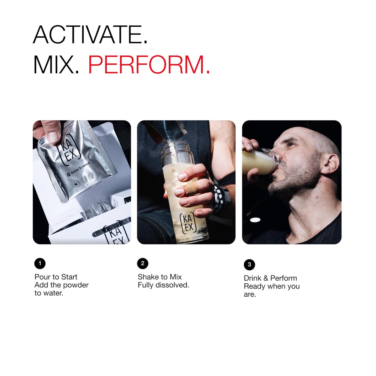 KA EX - Cortisol Stress Reducer für Sportler | Post-Workout-Erholung revolutionieren | Klinisch getestet und von Tausenden Profisportlern vertraut | Schweizer Wissenschaft I Vegan (3er Pack)