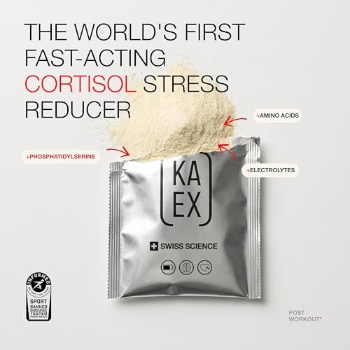 KA EX - Cortisol Stress Reducer für Sportler | Post-Workout-Erholung revolutionieren | Klinisch getestet und von Tausenden Profisportlern vertraut | Schweizer Wissenschaft I Vegan (3er Pack)