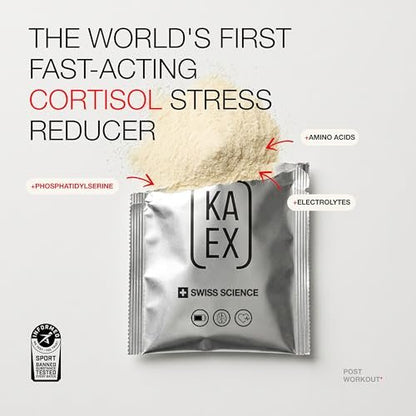 KA EX - Cortisol Stress Reducer für Sportler | Post-Workout-Erholung revolutionieren | Klinisch getestet und von Tausenden Profisportlern vertraut | Schweizer Wissenschaft I Vegan (3er Pack)