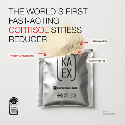 KA EX - Cortisol Stress Reducer für Sportler | Post-Workout-Erholung revolutionieren | Klinisch getestet und von Tausenden Profisportlern vertraut | Schweizer Wissenschaft I Vegan (3er Pack)