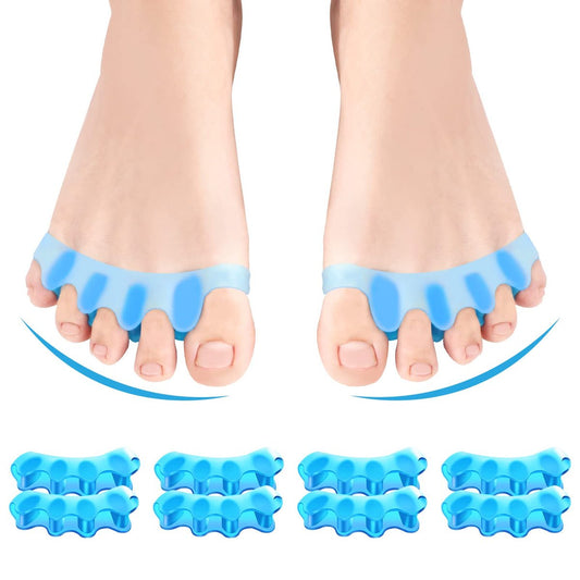 8 Stück Professionelle Zehenspreizer aus Silikon von Juzure – Zehenkorrektur für Hallux Valgus und gerade Zehen – Zehentrenner, Zehenstrecker für Damen und Herren