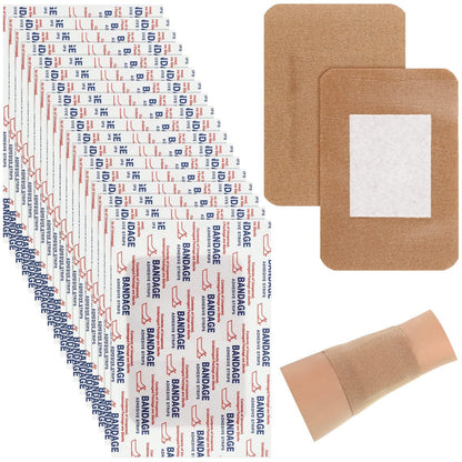 Marsui 60 Stück große Pflaster 3x4 Zoll Wundversorgung flexible Haftpflaster latexfrei Stoff für und schützen Wunden große Größe für Erste-Hilfe-Wundversorgung sortiert