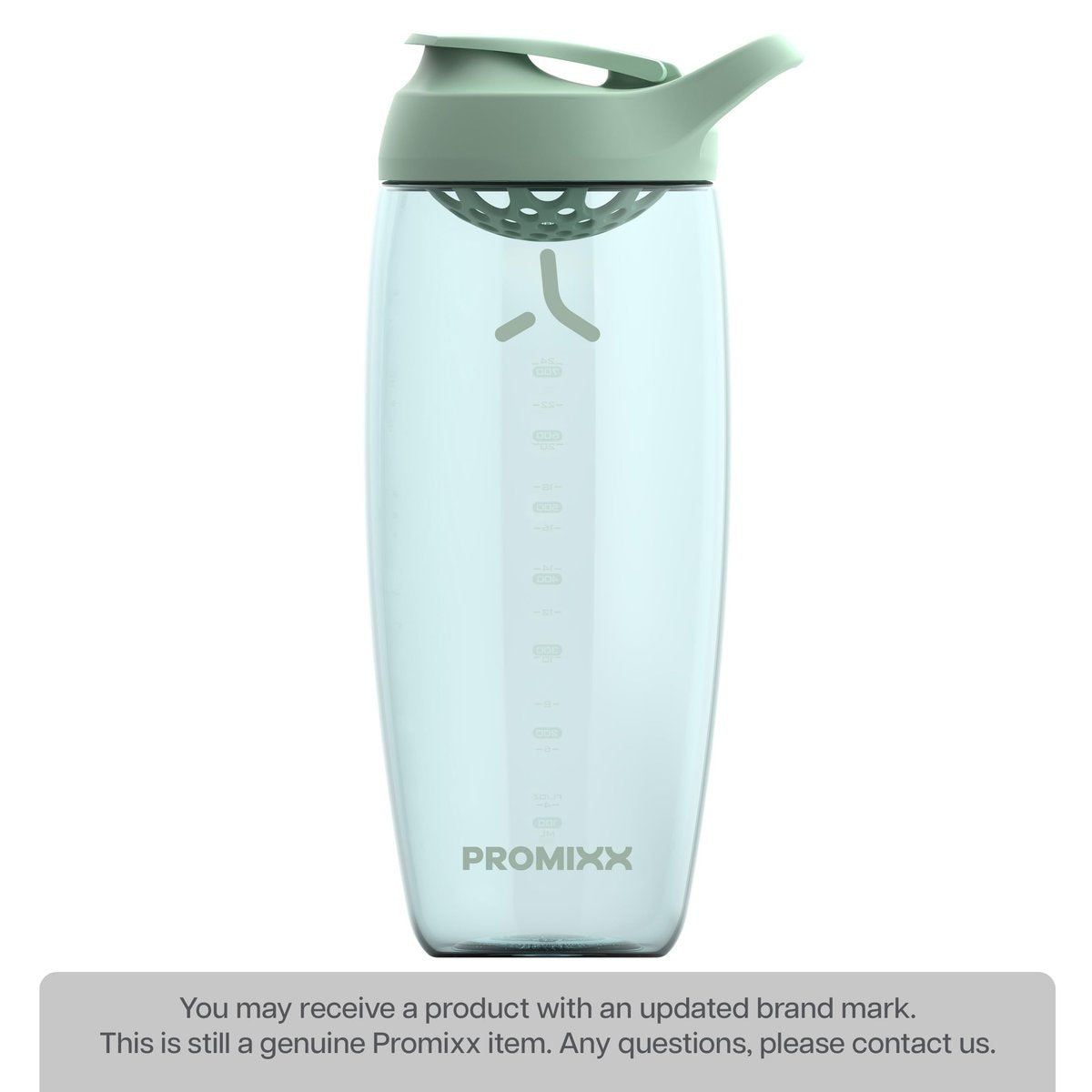 Promixx Pursuit Protein Shaker Flasche (32 oz) – Lautloser No-Ball Mixer, Auslaufsicherer Deckel, BPA/BPS & Phthalat-freies ECOZEN – Leicht zu reinigender Shaker-Becher für Proteinshakes, Pre- & Post-Workout-Smoothies