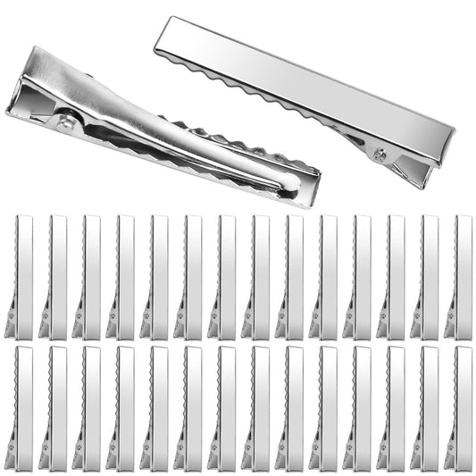 Alligator Haarspangen, 210 Stück, einstielige Metallspangen für Haarschleifen und Bastelarbeiten – Silberne Flachspangen in Bulk, DIY-Zubehör für Accessoire-Herstellung (1,8 Zoll & 2,2 Zoll) Aisuly