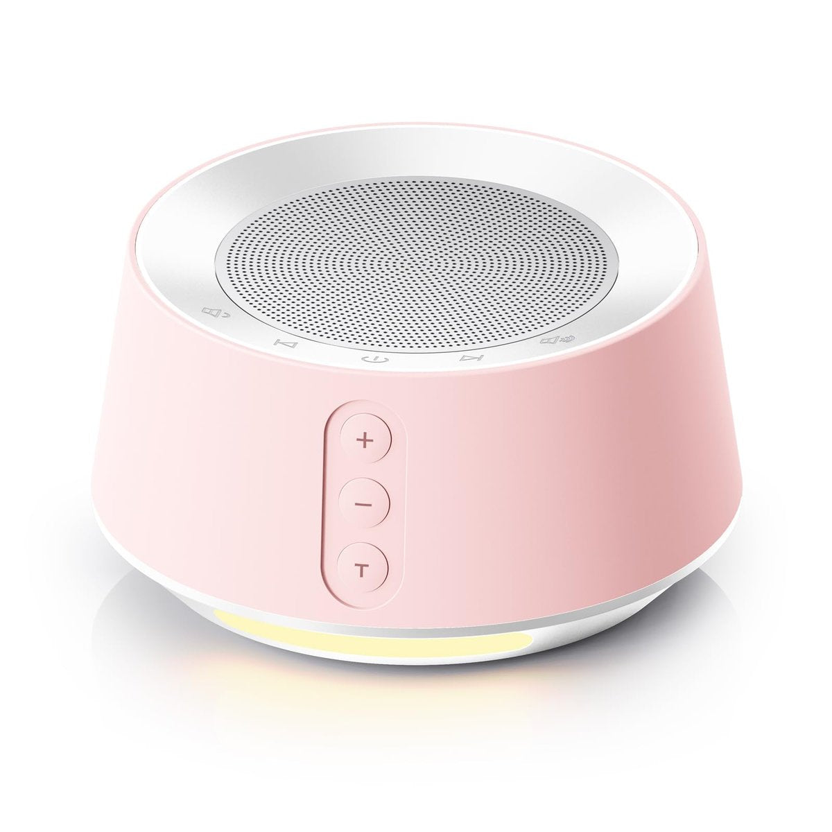 BGOVERSS Weißes Rauschgerät mit Nachtlicht – 20 beruhigende Klänge, 10 Farben, 5 Timer & Memory-Funktion, tragbarer Schlaf-Soundmachine für Babyzimmer, Kinder & Erwachsene, Rosa