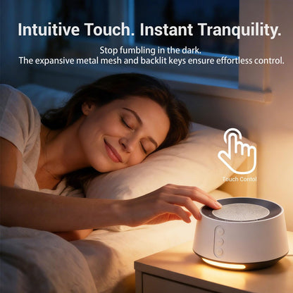 BGOVERSS Weißes Rauschgerät mit Nachtlicht – 20 beruhigende Klänge, 10 Farben, 5 Timer & Memory-Funktion, tragbarer Schlaf-Soundmachine für Babyzimmer, Kinder & Erwachsene, Rosa