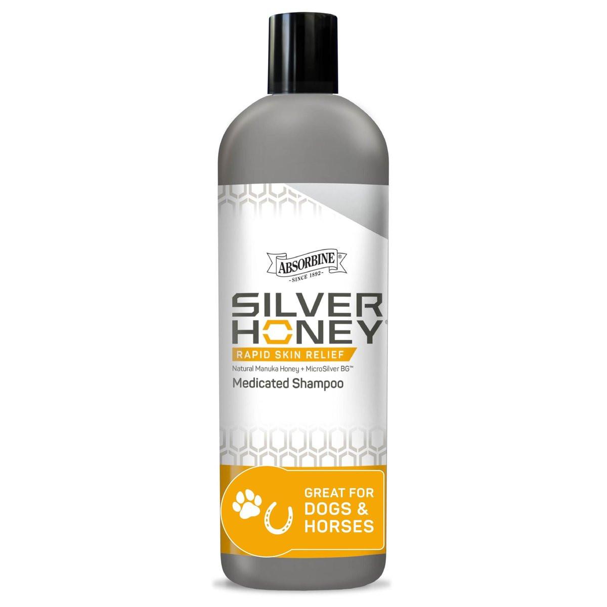 Absorbine Silver Honey Rapid Skin Relief Medizinisches Shampoo – Medizinischer Manuka Honig & MicroSilver BG – Beruhigend, Feuchtigkeitsspendend & Regenerierend, 473 ml