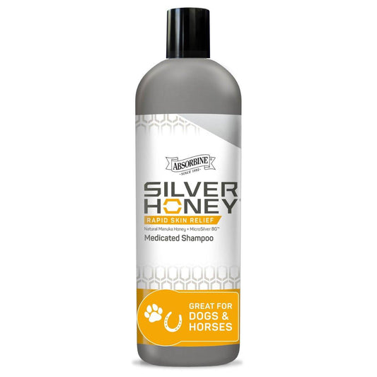 Absorbine Silver Honey Rapid Skin Relief Medizinisches Shampoo – Medizinischer Manuka Honig & MicroSilver BG – Beruhigend, Feuchtigkeitsspendend & Regenerierend, 473 ml
