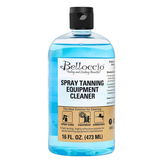 Belloccio Spray Tanning Equipment Cleaner, 16 Unzen – Schnell wirkende Reinigungslösung für Airbrush-Sprühgeräte, Sprühpistolen und Bräunungssysteme – Entfernt getrocknete Bräunungsrückstände