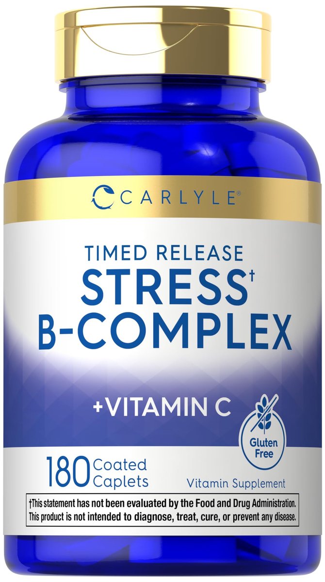 Carlyle Stress B Complex mit Vitamin C | 180 Tabletten | mit B6, B12, Folsäure, Biotin | Vegetarisch, Nicht-GVO & Glutenfrei