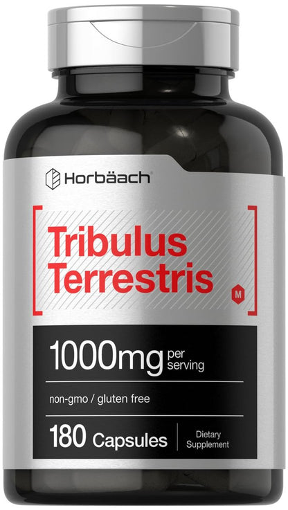 Horbaach Tribulus Terrestris für Männer | 1000 mg | 180 Kapseln | Extrakt | Non-GMO & Glutenfrei