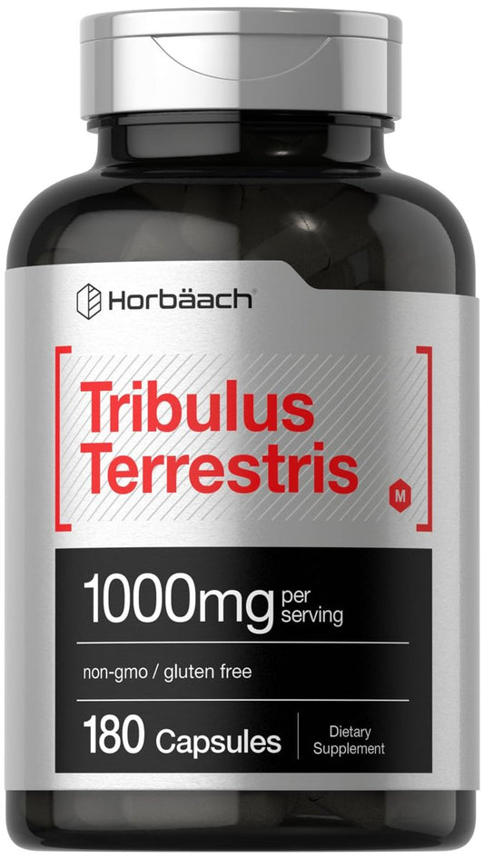 Horbaach Tribulus Terrestris für Männer | 1000 mg | 180 Kapseln | Extrakt | Non-GMO & Glutenfrei