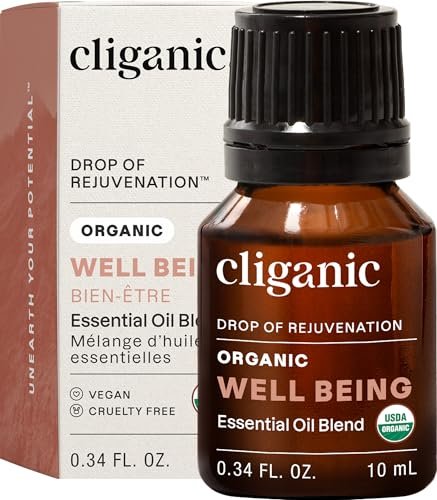 Cliganic Bio ätherische Öle Mischung – Well Being – Tropfen der Erneuerung (Verpackung kann variieren)