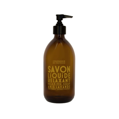 La Compagnie de Provence Savon de Marseille Flüssigseife Apothekare, Anis-Lavendel, 16,7 Fl Oz Glasflasche mit Pump