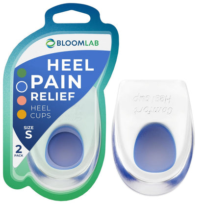 Gel-Fersenpolster, 2er-Pack, für Achillessehnenentzündung, Schuhkeil-Einlagen bei Plantarfasziitis, Fersensporn, Fußschmerzlinderung, Komfortpolster für Damen/Herren