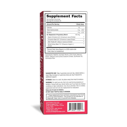 Pharmaganics Dr. Stephanie's SugarDown Gummies – Ceylon & Cassia Cinnamon Supplement – 0g Zucker, 60 Stück