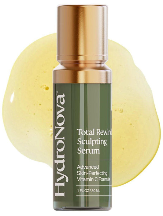 HYDRONOVA Total Rewind Sculpting Serum 1 fl oz | Linien glättender Dunkelheit-Korrektor | Vitamin C, Niacinamid, Kojisäure, Peptide | Strahlender Glanz, Ausgeglichener Teint | AM-Formel