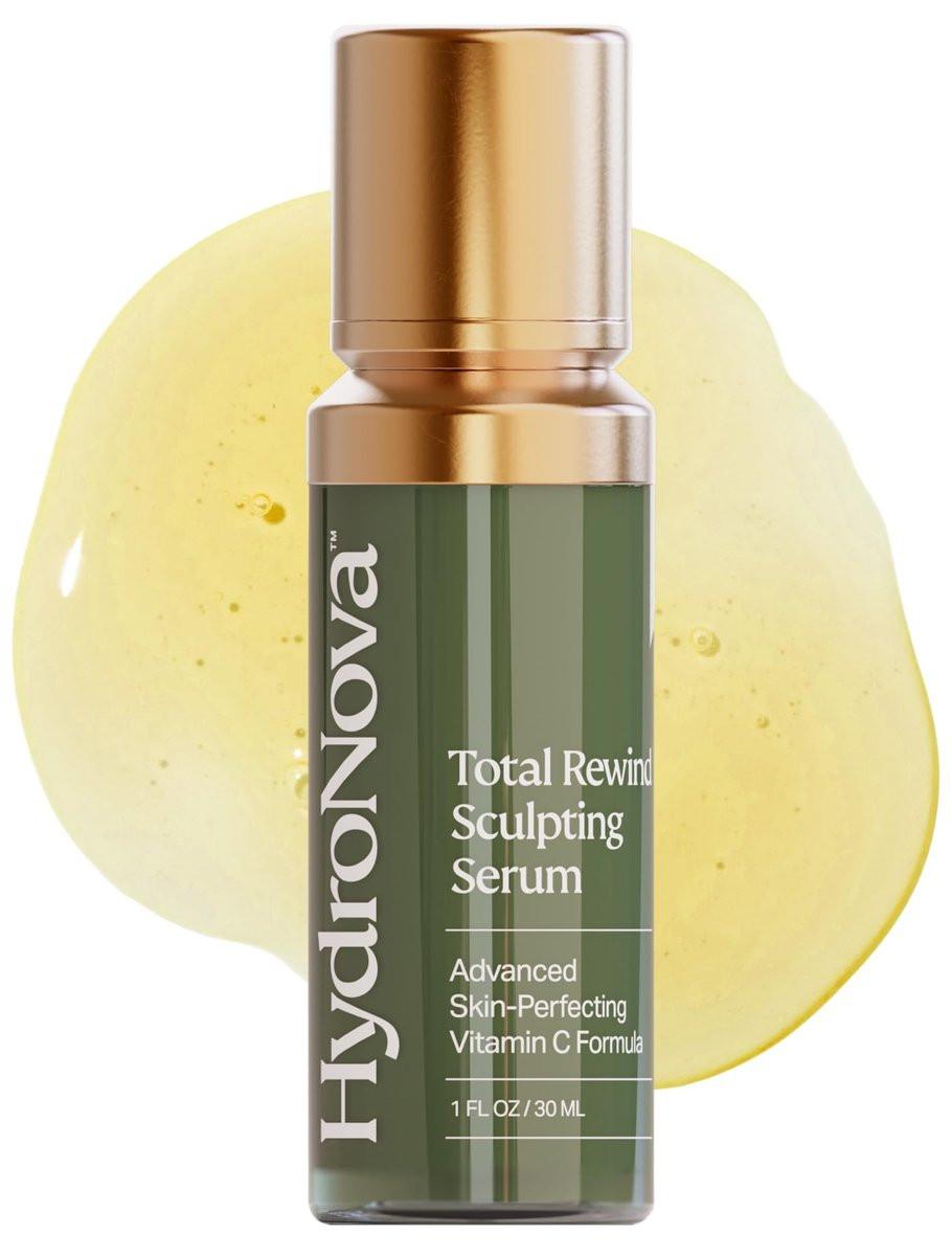 HYDRONOVA Total Rewind Sculpting Serum 1 fl oz | Linien glättender Dunkelheit-Korrektor | Vitamin C, Niacinamid, Kojisäure, Peptide | Strahlender Glanz, Ausgeglichener Teint | AM-Formel