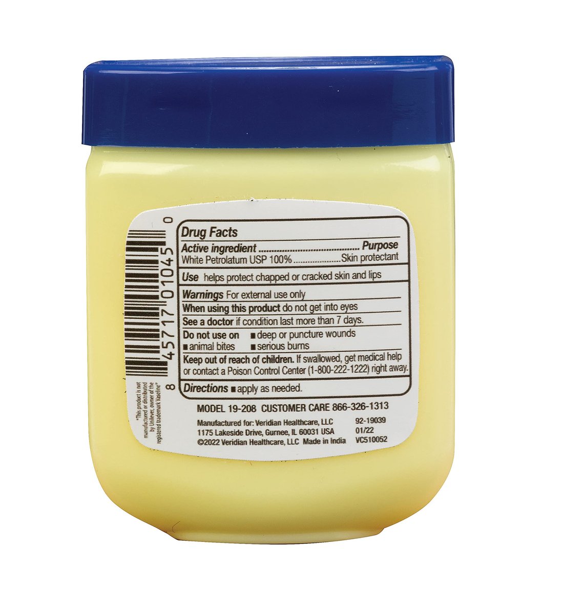 TheraCare Petroleum Jelly Hautschutzmittel, 113 g | Trockene Haut Linderung | Spröde Haut & Lippen | Für juckende, empfindliche Haut | Schützt Schnitte, Schrammen & Verbrennungen