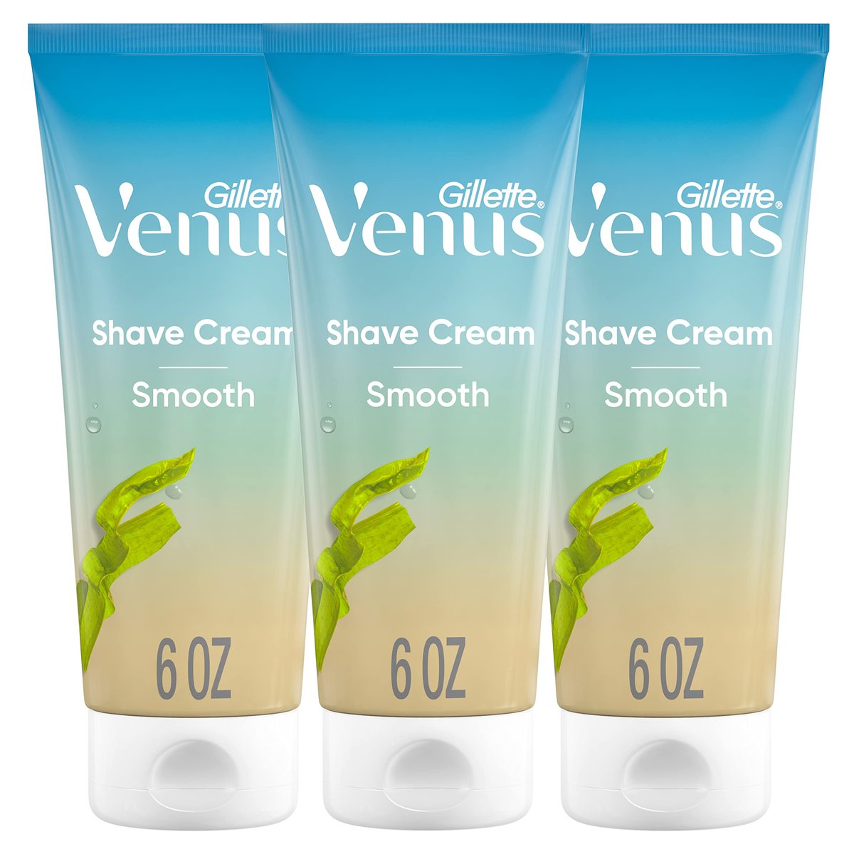 Gillette Venus Smooth plus Olay Rasiercreme für Frauen, 3er-Pack, 6 oz
