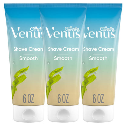 Gillette Venus Smooth plus Olay Rasiercreme für Frauen, 3er-Pack, 6 oz