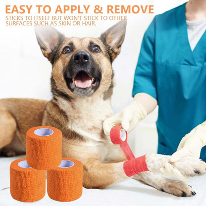 KISEER 15er-Pack 2 Zoll x 5 Yards Orange Selbstklebende Bandage, Atmungsaktive Kohäsive Bandage-Wickelrollen, Elastisches Selbsthaftendes Tape für Sport, Handgelenk, Knöchel