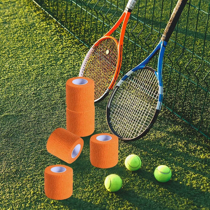 KISEER 15er-Pack 2 Zoll x 5 Yards Orange Selbstklebende Bandage, Atmungsaktive Kohäsive Bandage-Wickelrollen, Elastisches Selbsthaftendes Tape für Sport, Handgelenk, Knöchel