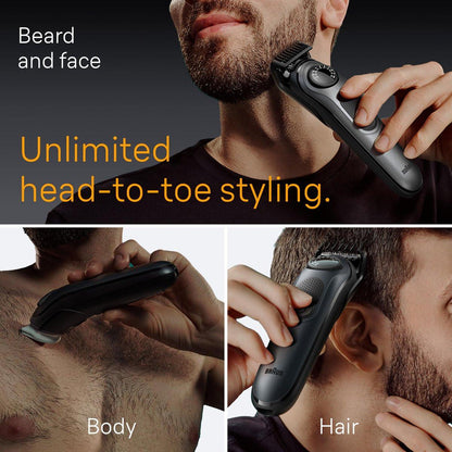 Braun All-in-One Herren-Rasier-Set Series 5 5490, 9-in-1 Bart-, Gesichts-, Nasen-, Ohren-Trimmer, Haarschneider, Körperpfleger und Manscaping