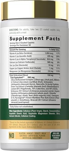 Carlyle Antioxidantien Komplex | 100 Kapseln | Nährstoffkomplex mit Vitamin A, C, E | Non-GMO, glutenfrei