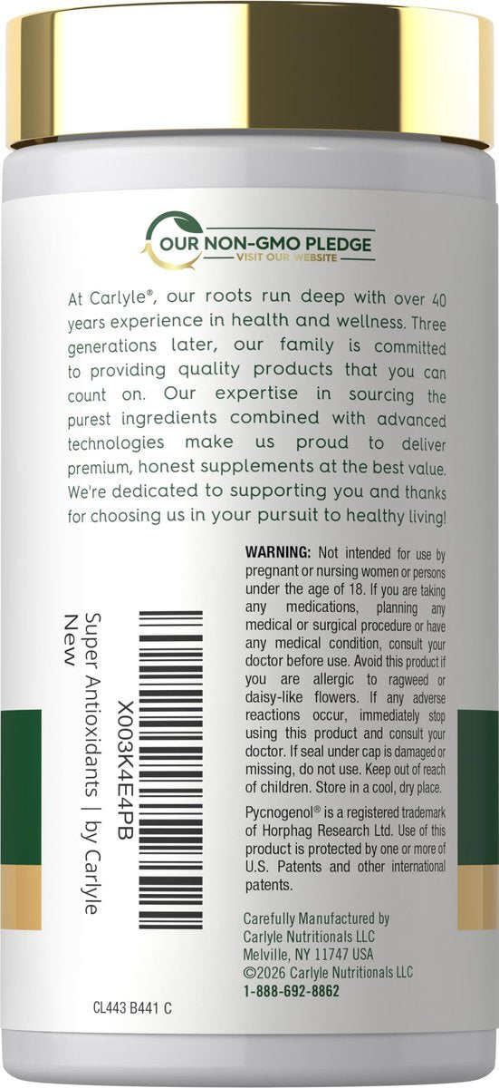 Carlyle Antioxidantien Komplex | 100 Kapseln | Nährstoffkomplex mit Vitamin A, C, E | Non-GMO, glutenfrei