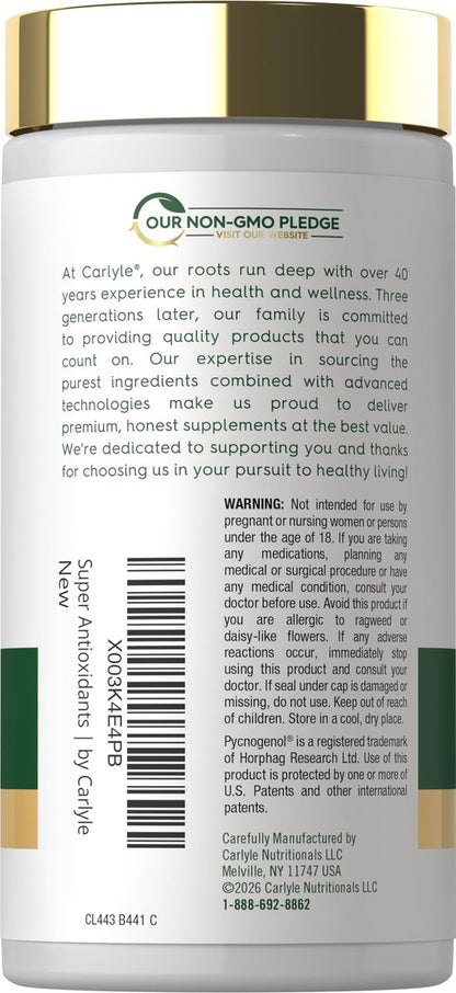 Carlyle Antioxidantien Komplex | 100 Kapseln | Nährstoffkomplex mit Vitamin A, C, E | Non-GMO, glutenfrei