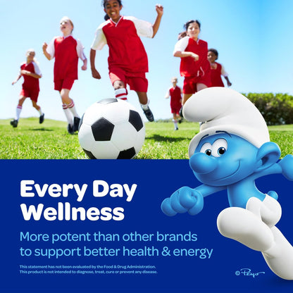 Smurfs Kids Multivitamin Gummies | Multivitamin Gummies für Kinder mit 15 Vitaminen & Mineralstoffen | Hergestellt mit echten Früchten | Von Ärzten entwickelt | Nicht-GVO und ohne künstliche Aromen oder Farben | 60 Gummis