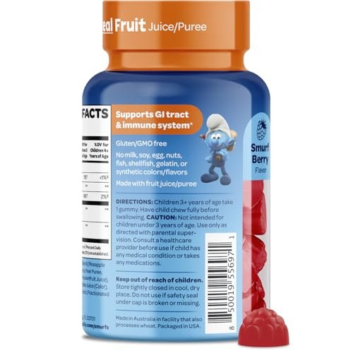 Smurfs Prä- und Probiotika für Kinder Gummibärchen | Verdauung & Immunsystem | mit echtem Fruchtgeschmack | Arztentwickelt | 40 Stück
