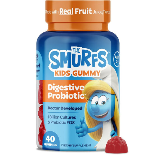 Smurfs Prä- und Probiotika für Kinder Gummibärchen | Verdauung & Immunsystem | mit echtem Fruchtgeschmack | Arztentwickelt | 40 Stück