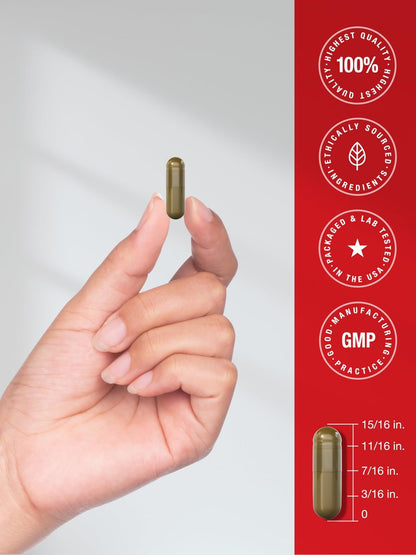 Horbäach Energie Ergänzung | 120 Kapseln | mit Koffein, Ginseng & Vitamin B12 | Tägliche Energie Booster Pillen | Non-GMO, Glutenfrei