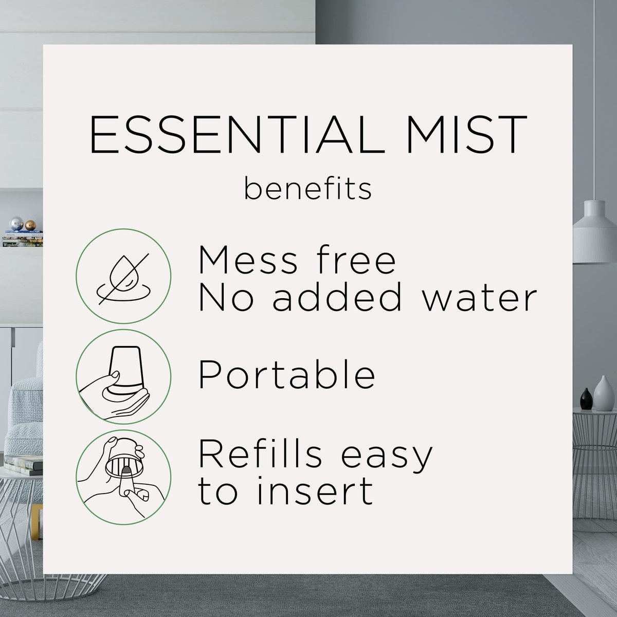 Air Wick Essential Mist Nachfüllpackung 2er-Pack Hibiskus & Blühende Orchideen Ätherische Öle Diffuser