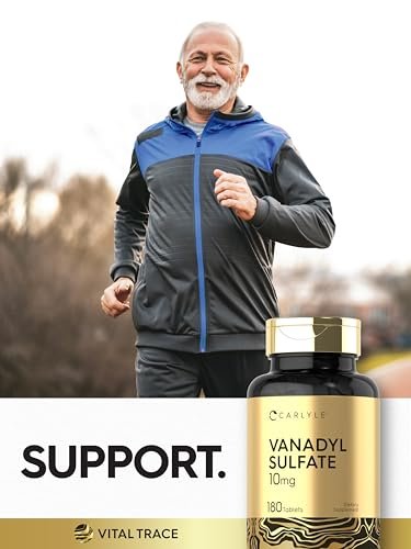 Carlyle Vanadylsulfat 10 mg | 180 Kapseln | mit Chrompicolinat | Vegetarisch, Nicht-GVO, Glutenfrei