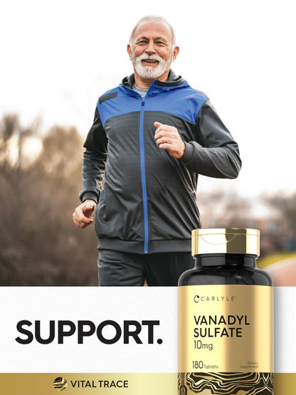 Carlyle Vanadylsulfat 10 mg | 180 Kapseln | mit Chrompicolinat | Vegetarisch, Nicht-GVO, Glutenfrei