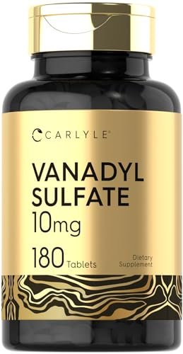 Carlyle Vanadylsulfat 10 mg | 180 Kapseln | mit Chrompicolinat | Vegetarisch, Nicht-GVO, Glutenfrei