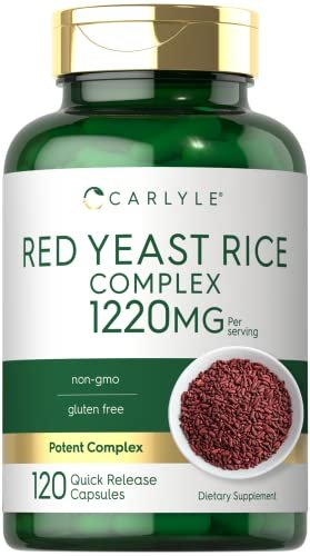 Carlyle Rotschimmelreis Komplex | 1220 mg | 120 Kapseln | mit Policosanol | Non-GMO & glutenfrei