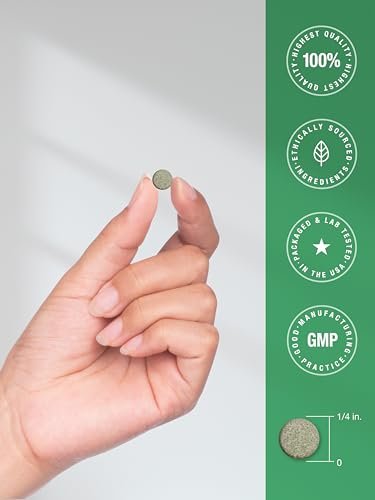 Horbäach Chlorophyll Tabletten | 300 Kautabletten mit natürlichem Pfefferminzgeschmack | Vegan, Nicht-GVO & Glutenfrei